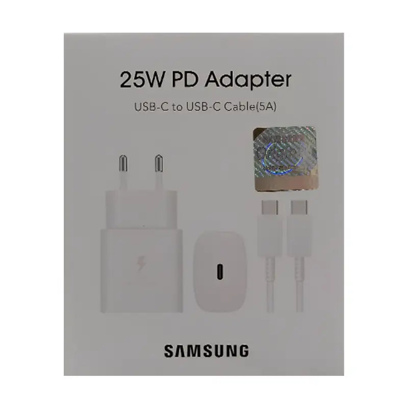Samsung 25W PD Adapter with USB C to USB C Cable