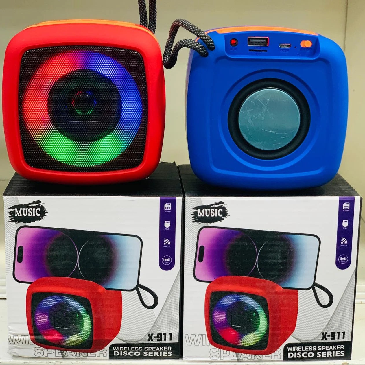 X-911 Original Quality Speaker Heavy Sound RGB Lights.