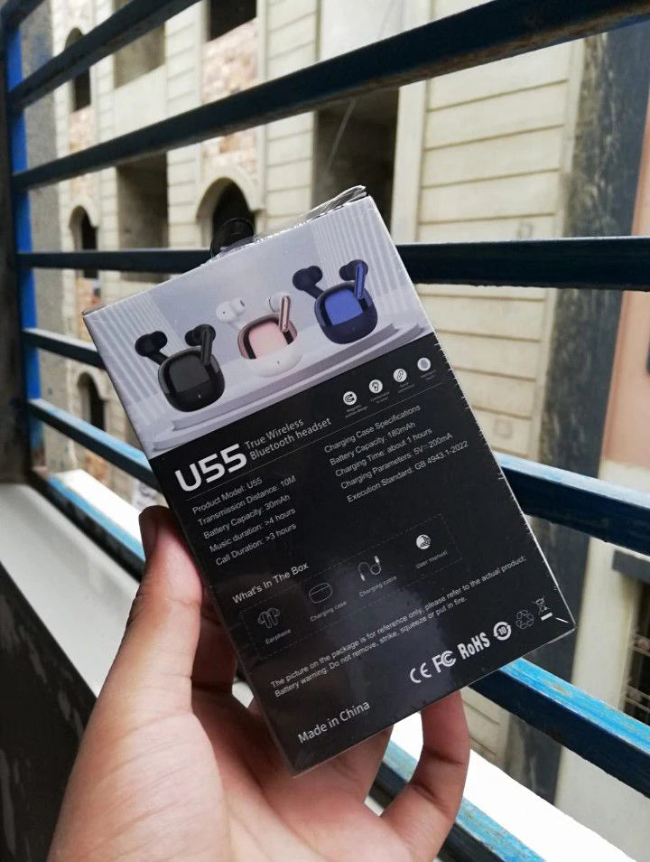 U55 Earbuds  Fashionable Design with Volume Control