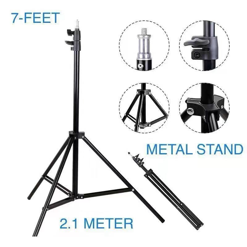7ft Heavy Metal Tripod Stand for Selfie Ring Light (High Quality – Original)