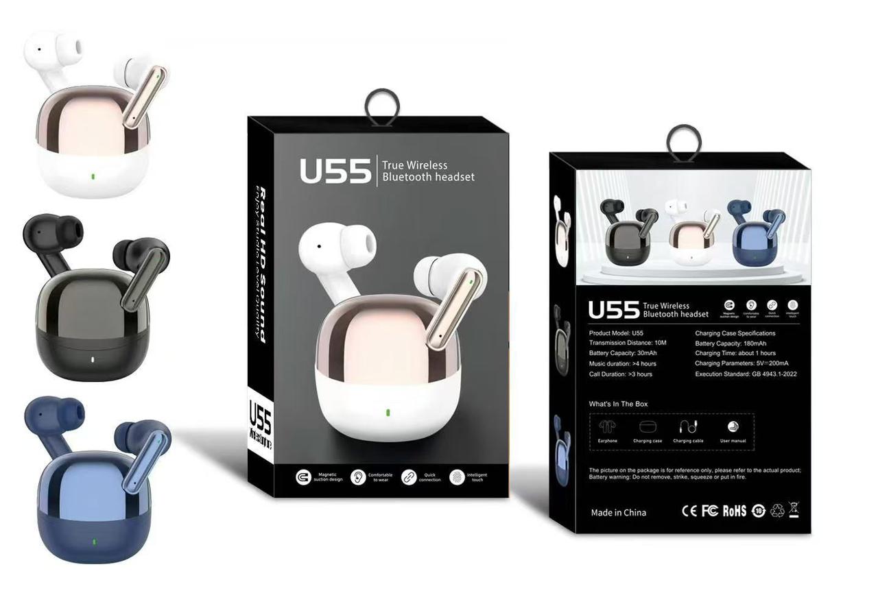 U55 Earbuds  Fashionable Design with Volume Control