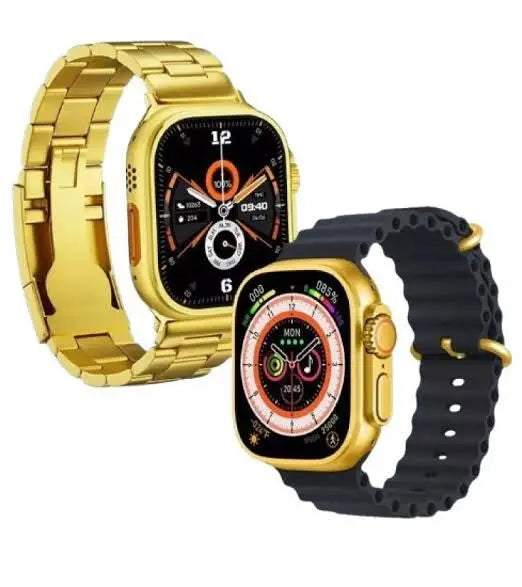 C9 Ultra Max Gold Edition Color Smartwatch 2.1 Inch Screen WITH Hryfine APP